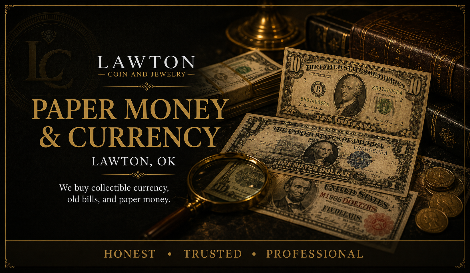Paper Money & Old Currency in Lawton, OK image for Lawton Coin and Jewelry
