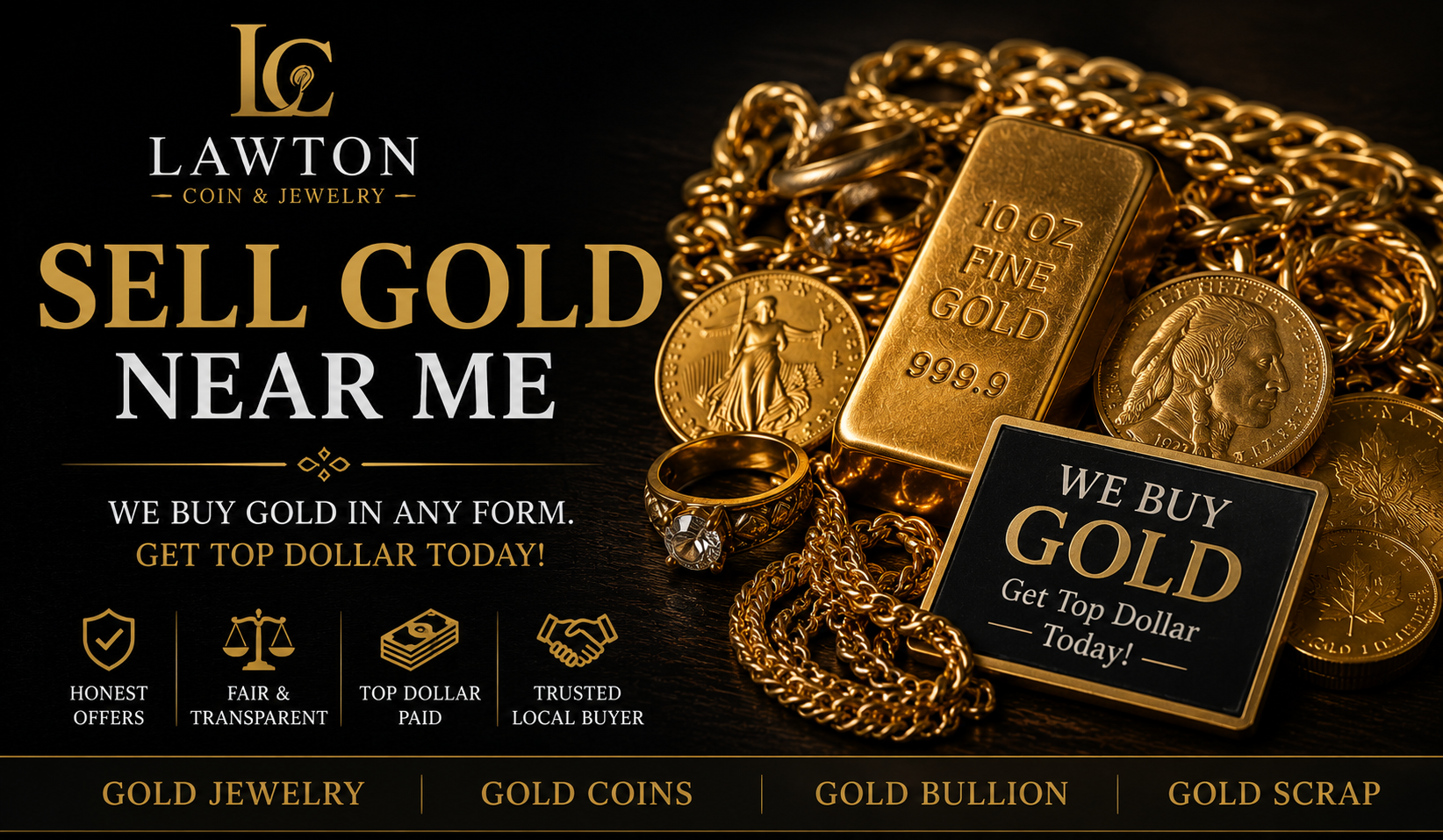 Sell Gold Near Me in Lawton image for Lawton Coin and Jewelry